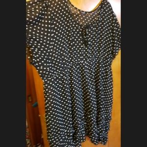 Dress size 30W plus polka-dot